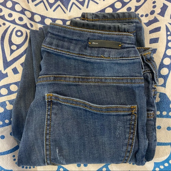 AWESOME!💙👖ANTHROPOLOGIE! HIGH RISE! DENIM LEGGING!👖💙27 3/4 28” PILCRO - Picture 13 of 13